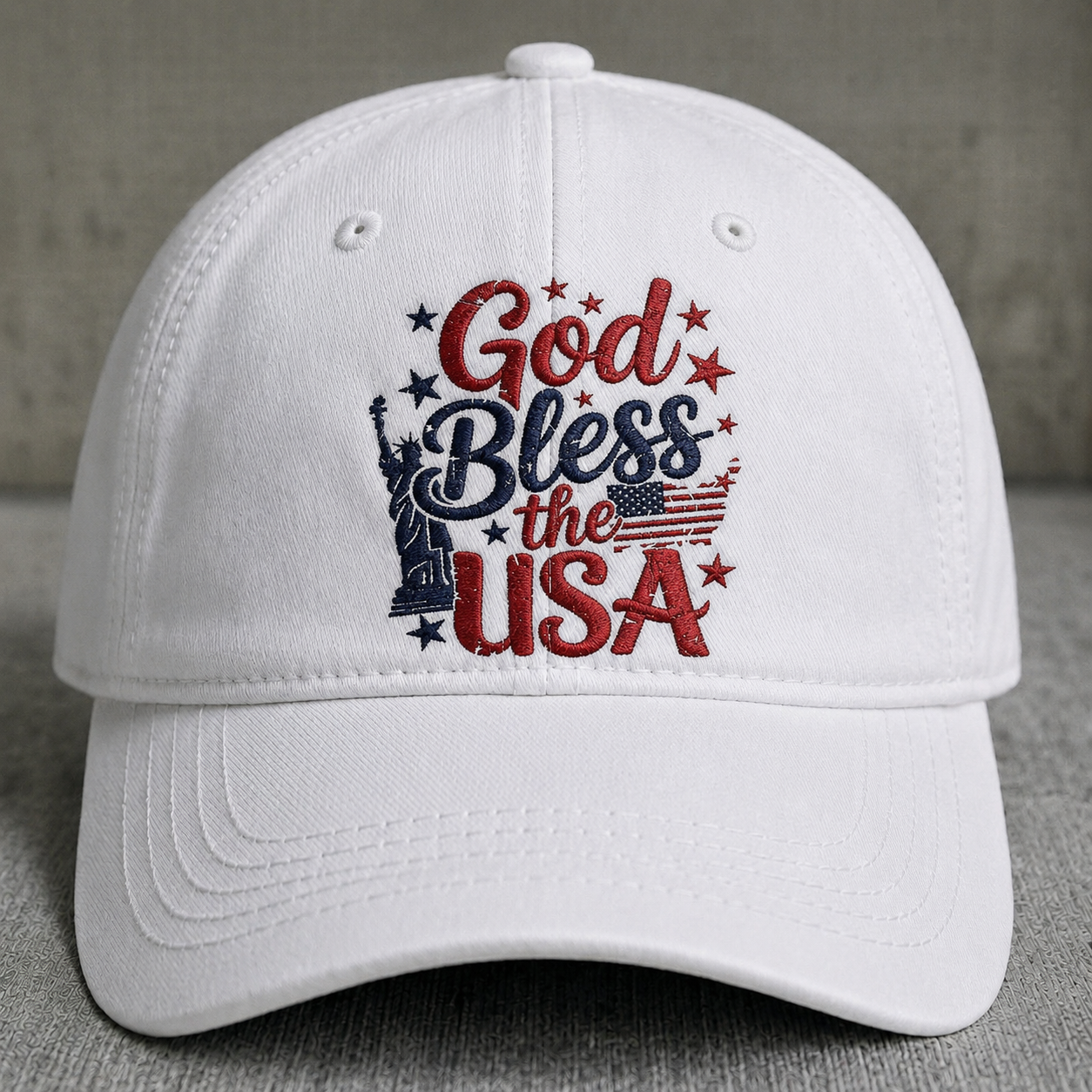 GOD BLESS THE USA EMBROIDERED HAT BS-0031