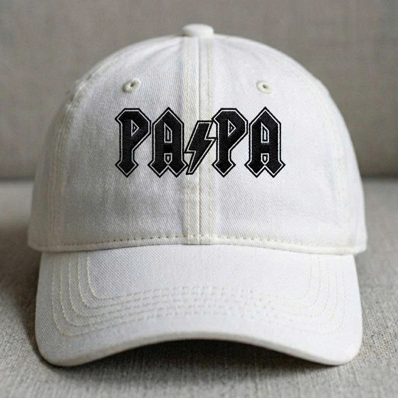 PAPA LIGHTNING EMBROIDERY CLASSIC DAD HAT, DAD GIFT WEAR B-0010