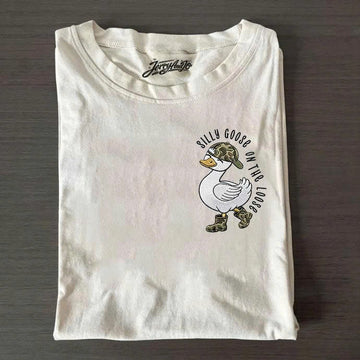 Back To School Tshirt, Silly Goose On The Loose Camo Shirt, Gift For Him and Her B-0021