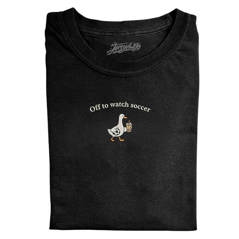 FUNNY GOOSE SOCCER EMBROIDERED TEE MC-0017