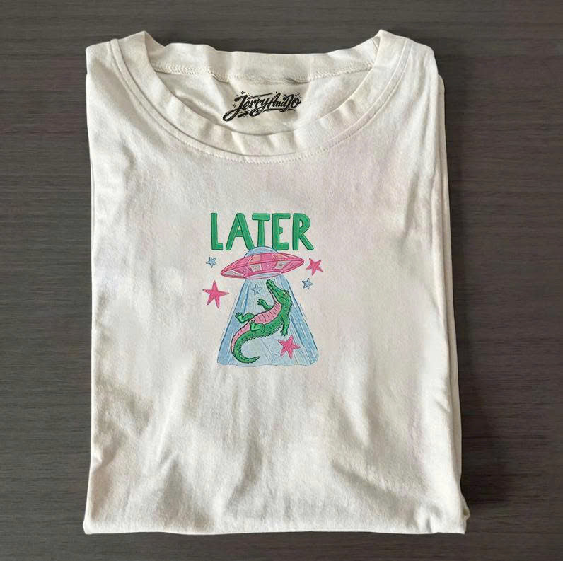 LATER ALLIGATOR EMBROIDERED TEE MC-0015