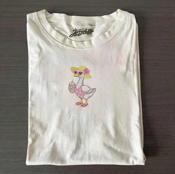 SUMMER GOOSE EMBROIDERED TEE MC-0019