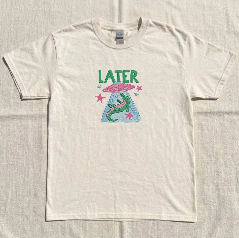 LATER ALLIGATOR EMBROIDERED TEE MC-0015