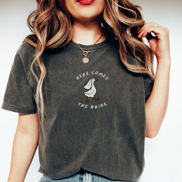 Embroidered Silly Goose Bride Shirt, Bride To Be Funny Goose Lover Shirt Son-0070