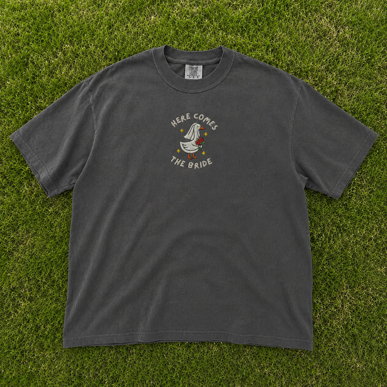 Embroidered Silly Goose Bride Shirt, Bride To Be Funny Goose Lover Crewneck, Embroidered Bride Son-0081