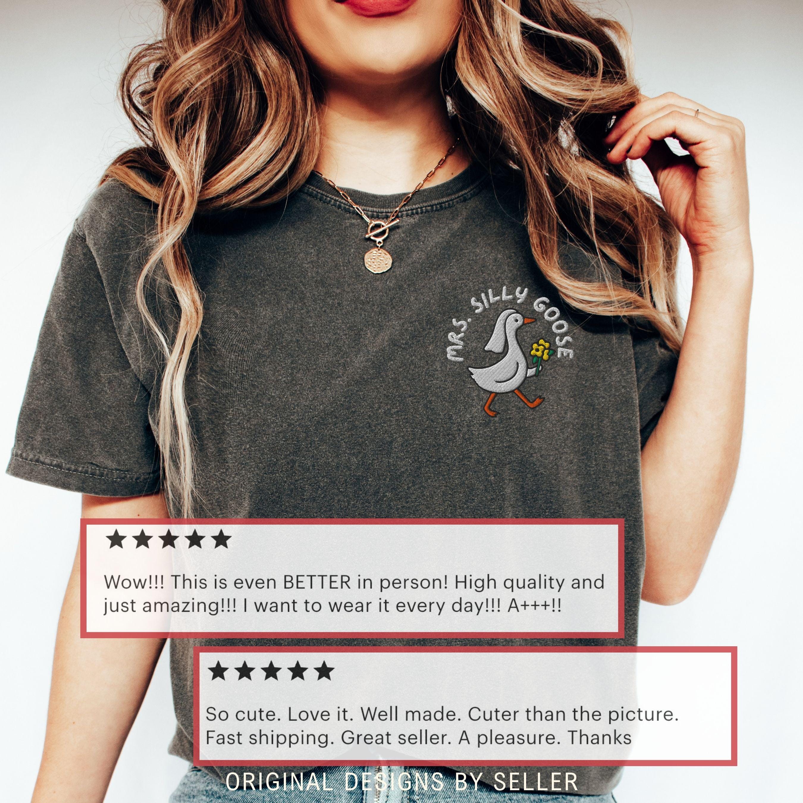 Embroidered Silly Goose Bride Shirt, Bride To Be Funny Goose Lover Shirt Son-0067