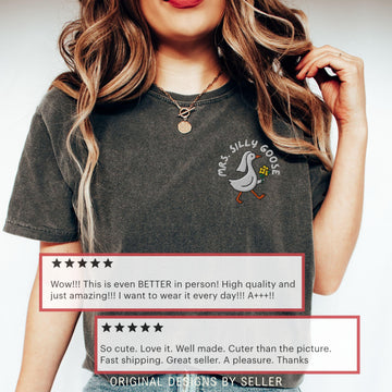 Embroidered Silly Goose Bride Shirt, Bride To Be Funny Goose Lover Shirt Son-0069