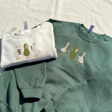 FUNNY GOOSE PICKLE EMBROIDERED TEE TH-0020