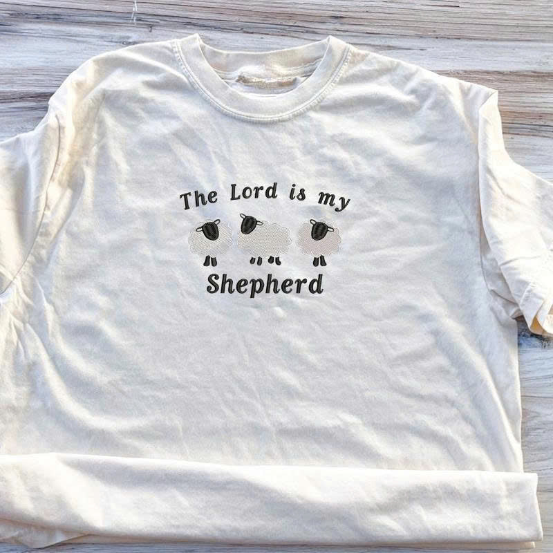 THE LORD IS MY SHEPHERD EMBROIDERED TEE TH-0024