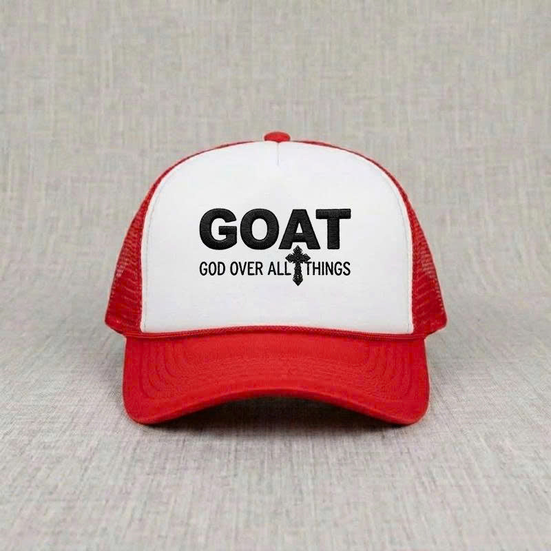 GOAT God Over All Things Embroidered Hat, Christian Religious Gift B-0047