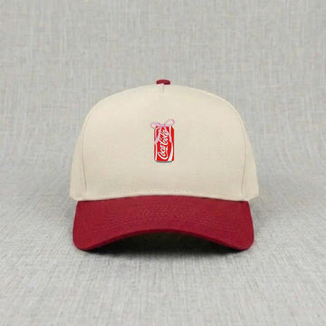 Conquette Coke Can Embroidered Hat, Cute Aesthetic Head Wear For Her B-0052