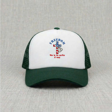 Freedom Cross Embroidery Trucker Hat B-0067