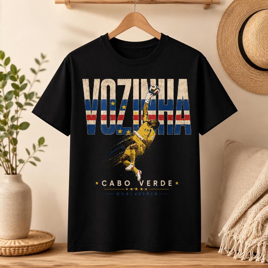 Vozinha Cabo Verde Flag Save Action Vintage Cotton T-Shirt Son-00107