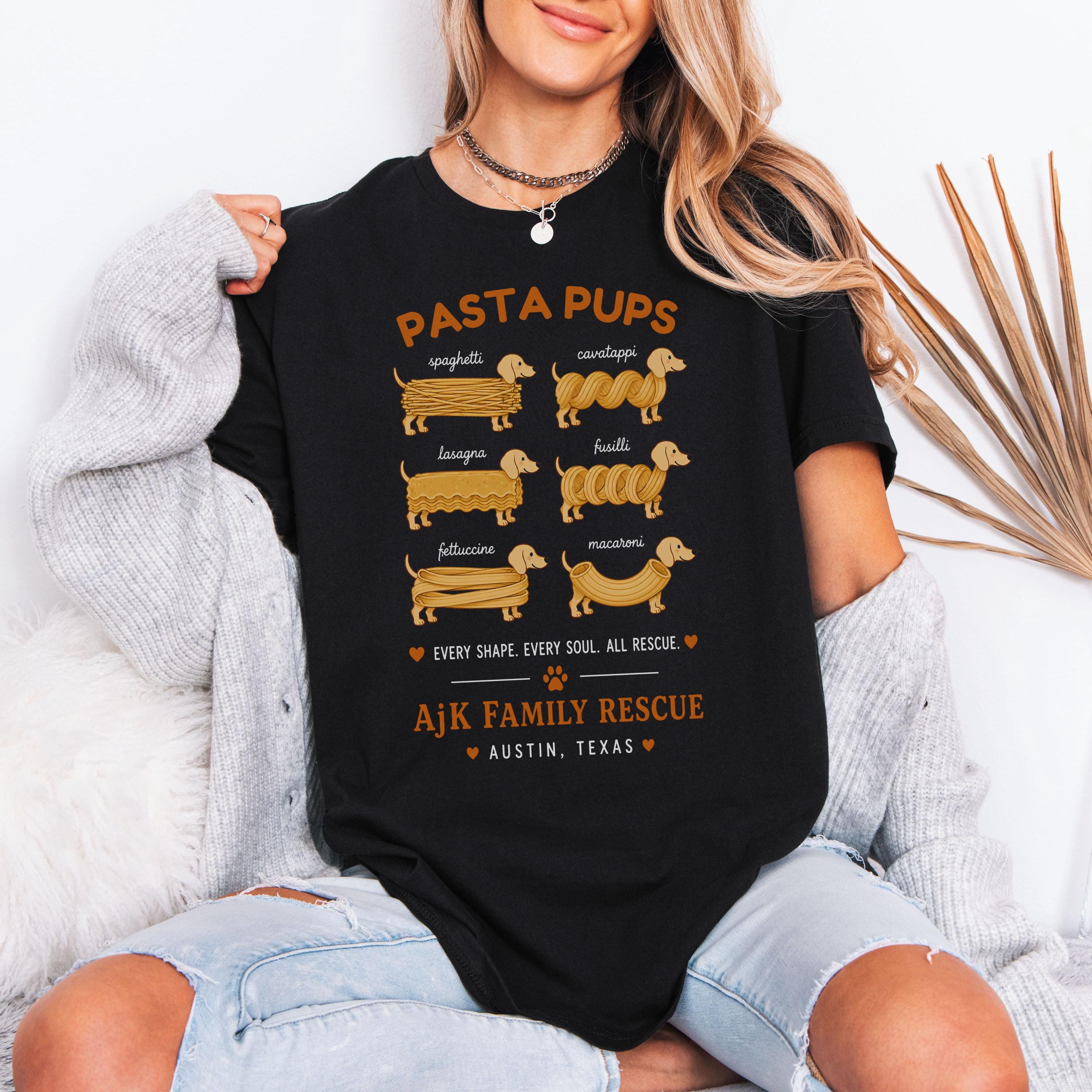 AjK Pasta Pup Comfort Garment-Dyed Rescue Dog T-shirt Son-00113