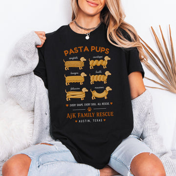 AjK Pasta Pup Comfort Garment-Dyed Rescue Dog T-shirt Son-00113