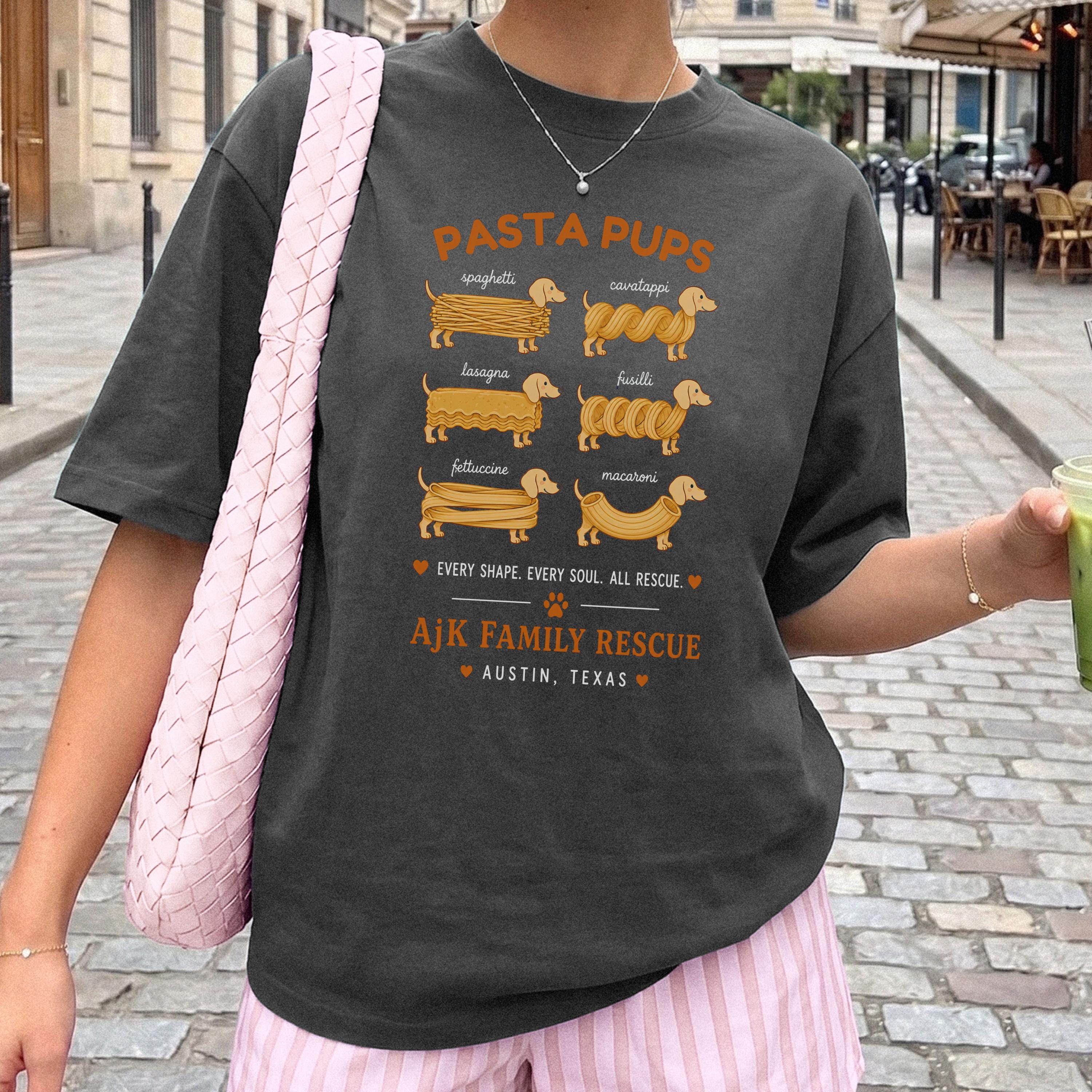 AjK Pasta Pup Comfort Garment-Dyed Rescue Dog T-shirt Son-00113