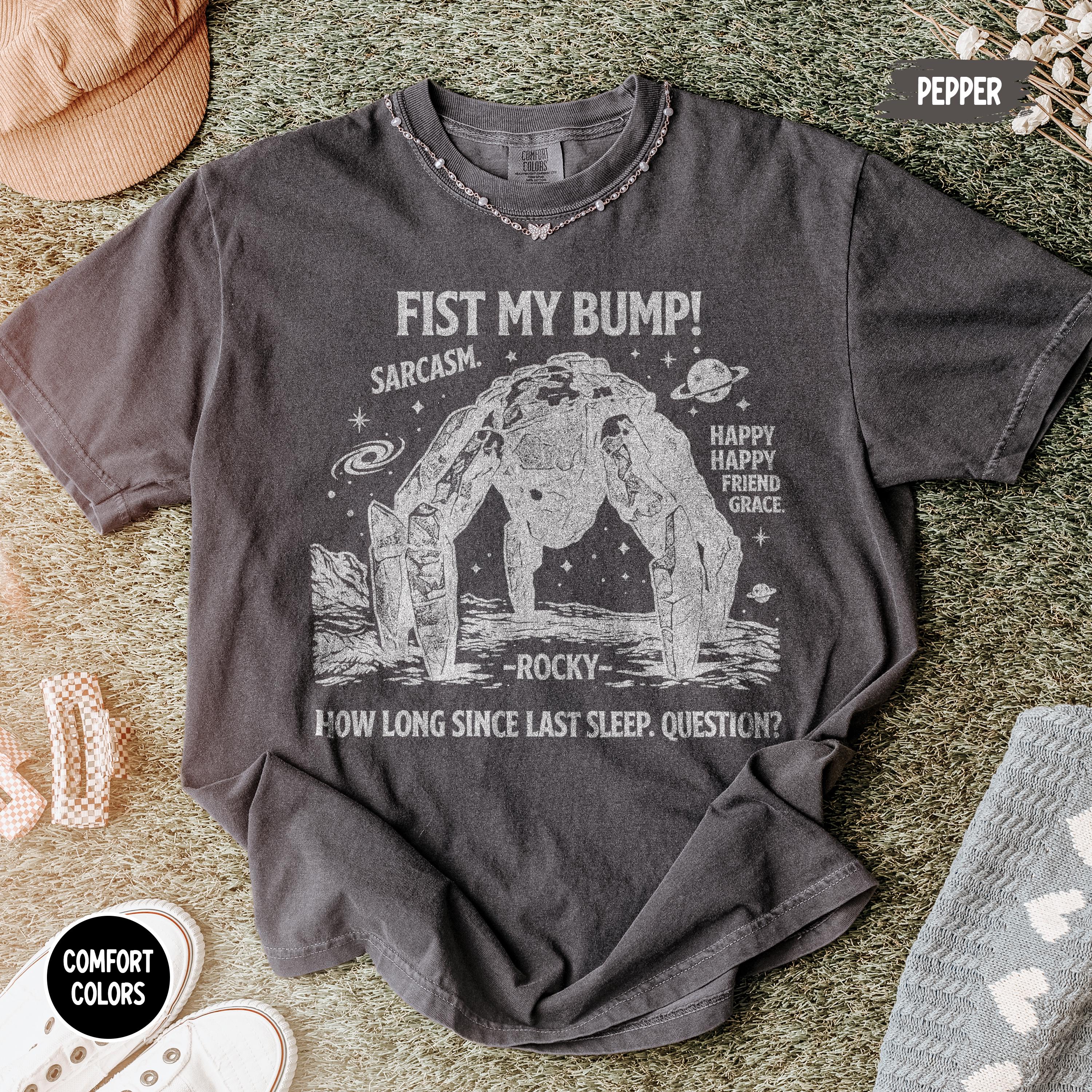 Project Hail Mary Rocky Alien Graphic Tee, Fist My Bump Son-00116