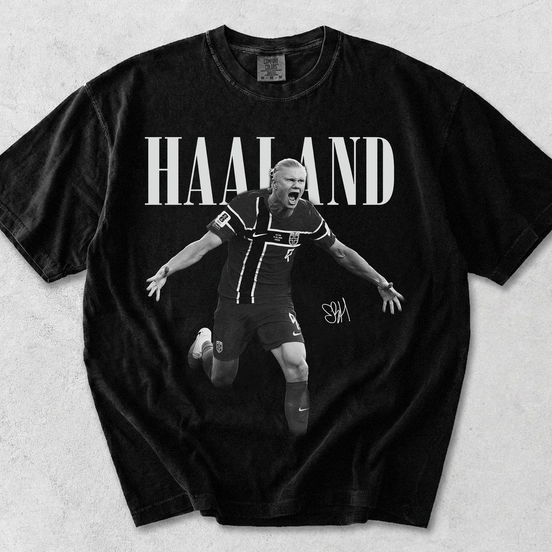 Erling Haaland Norway Football Shirt, Haaland Norway Soccer #9 Tee, Gift For Fan Bootleg Graphic Tee Son-00119