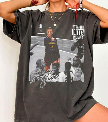 Sophie Cunningham Pointing T-shirt, Sophie Cunningham Point Signature Basketball Shirt Son-00120
