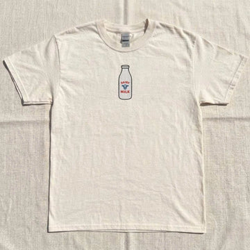 "DAIRY MILK" BOTTLE EMBROIDERED TEE TH-0039