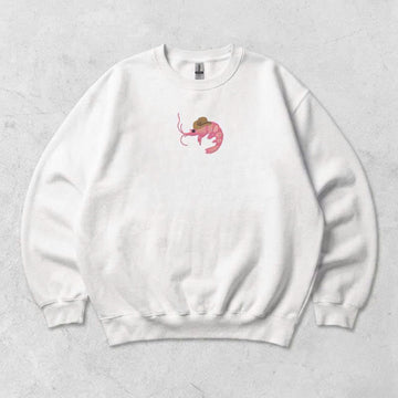 FUNNY COWBOY SHRIMP EMBROIDERED TEE TH-0038