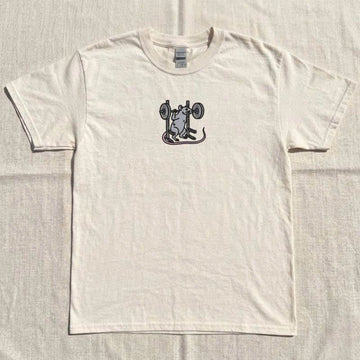 FUNNY "GYM RAT" LIFTING EMBROIDERED TEE TH-0037