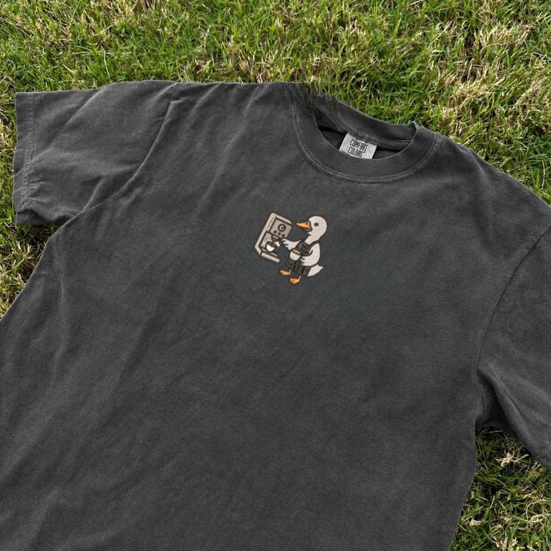 BARISTA DUCK EMBROIDERED TEE TH-0043