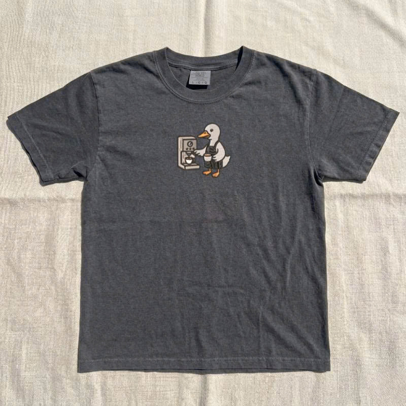 BARISTA DUCK EMBROIDERED TEE TH-0043