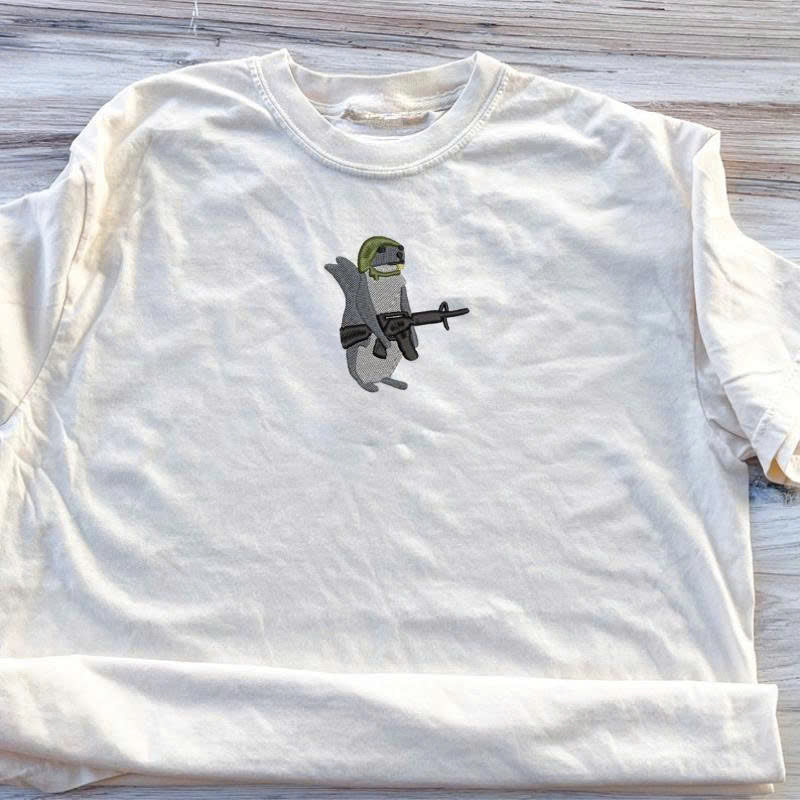 MILITIA SQUIRREL EMBROIDERED TEE TH-0042