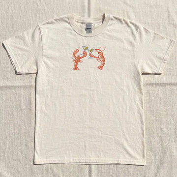 LOBSTER MARTINI COASTAL MACHINE EMBROIDERED TEE TH-0040