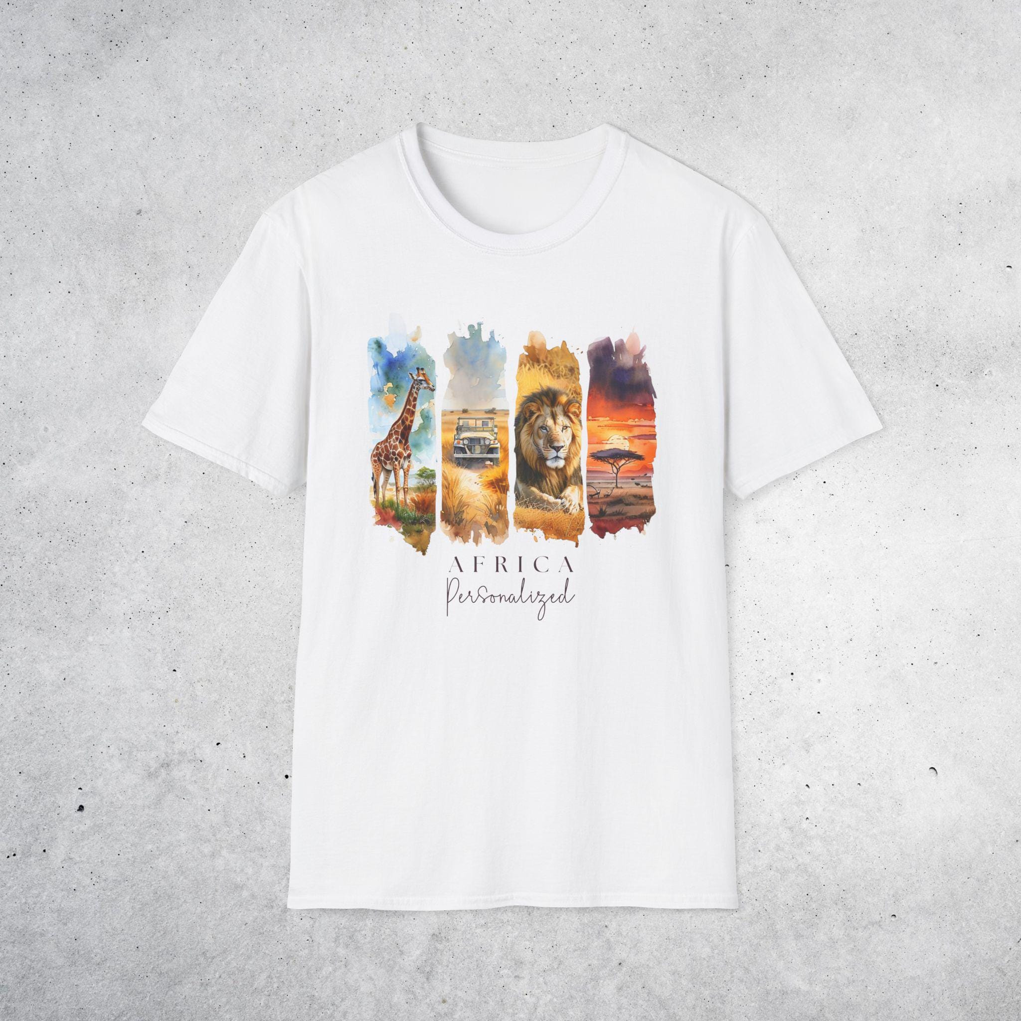 Africa Shirt Personalized, Safari Adventure Tee, Colorful Africa Travel Shirt, African Vacation Son-00133