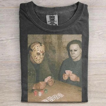 JASON VOORHEES AND MICHAEL MYERS PLAYING POKER SHIRT PH-0084