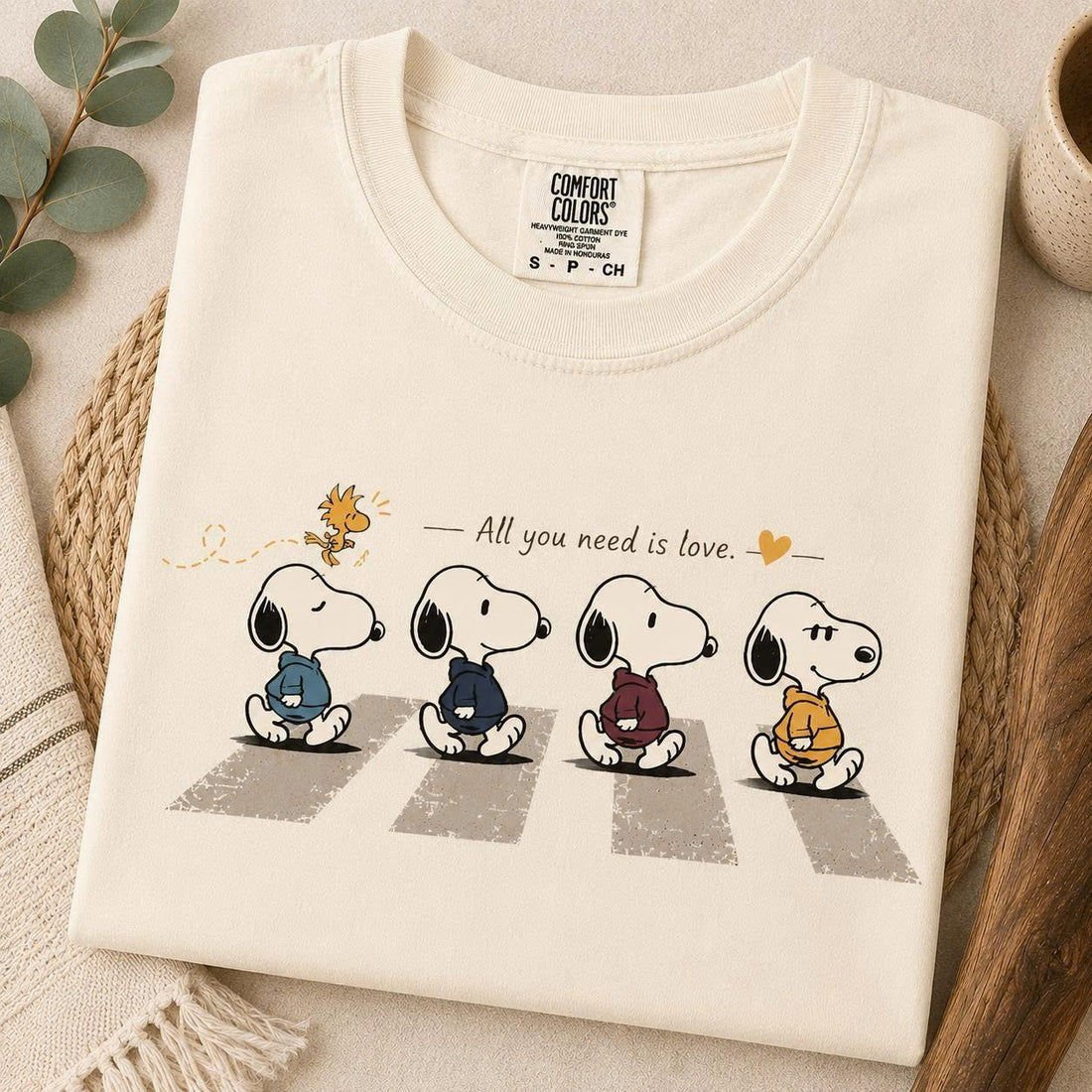 CUTE DOG WALKING SHIRT, ALL YOU NEED IS LOVE TEE PH-0091