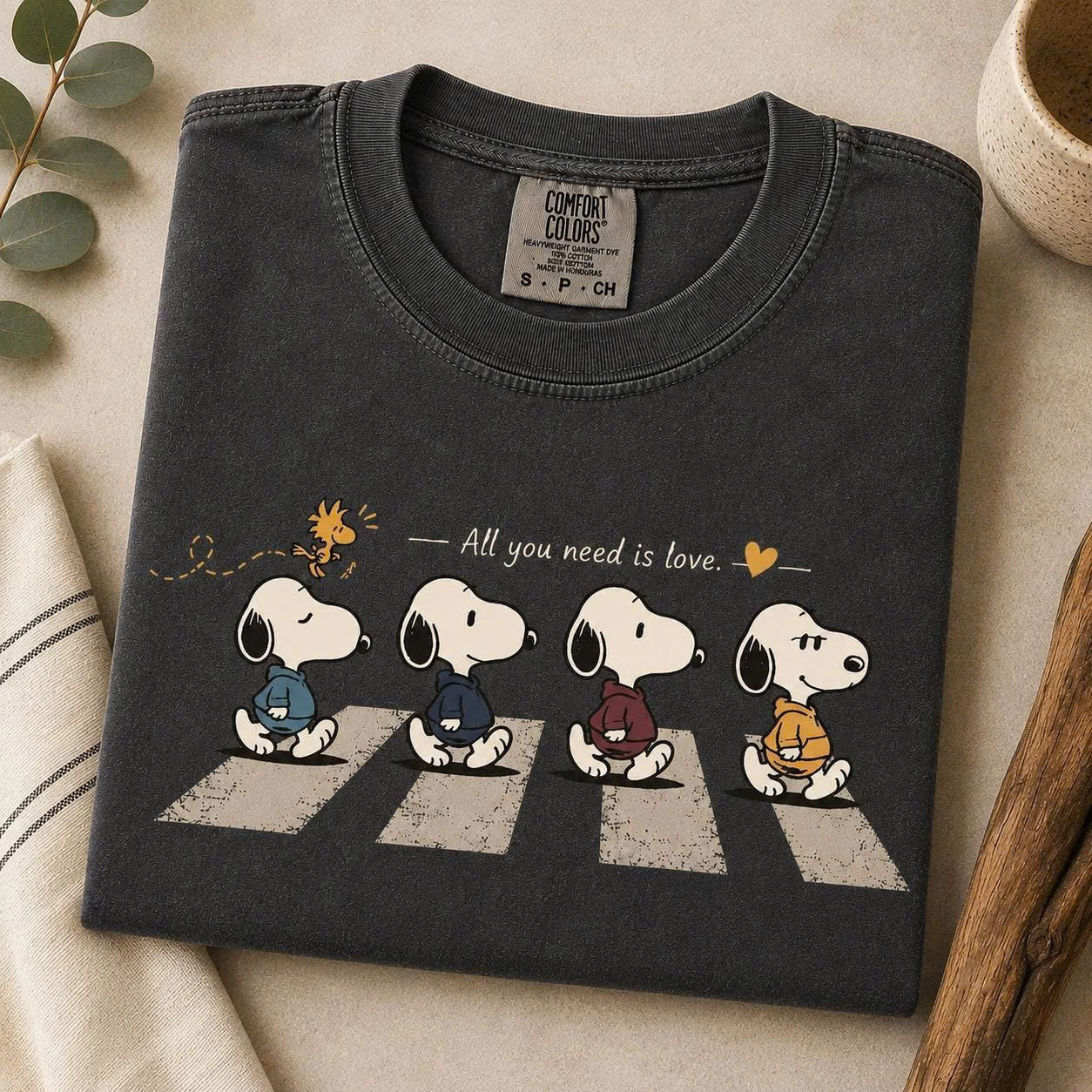 CUTE DOG WALKING SHIRT, ALL YOU NEED IS LOVE TEE PH-0091