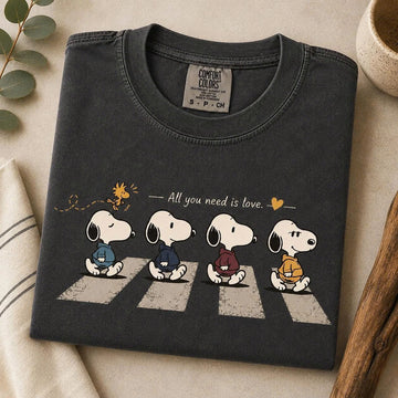 CUTE DOG WALKING SHIRT, ALL YOU NEED IS LOVE TEE PH-0091