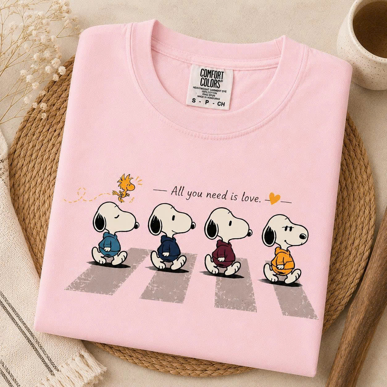 CUTE DOG WALKING SHIRT, ALL YOU NEED IS LOVE TEE PH-0091