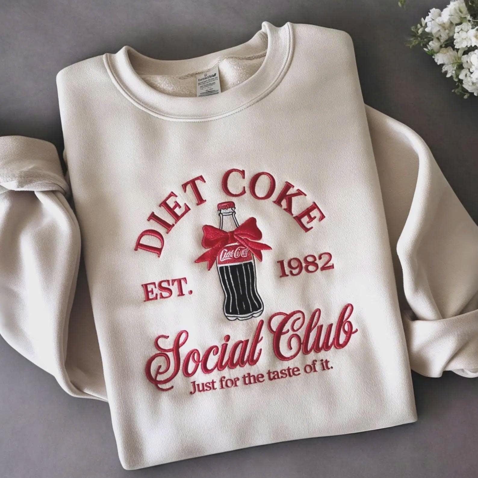 EMBROIDERED DIET COKE SOCIAL CLUB SWEATSHIRT PH-0093
