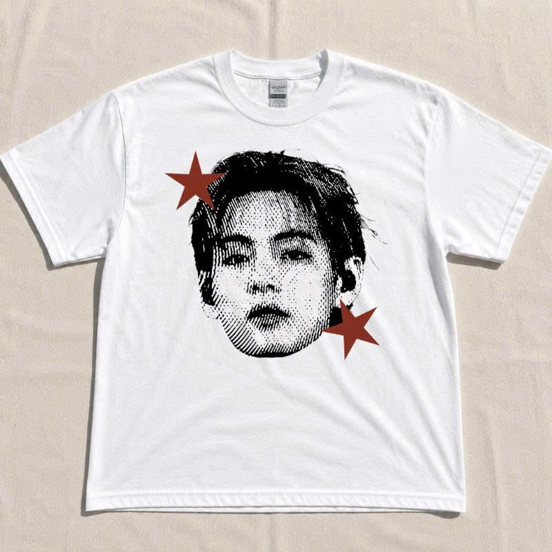 V BTS RETRO PORTRAIT GRAPHIC T-SHIRT TH-0101
