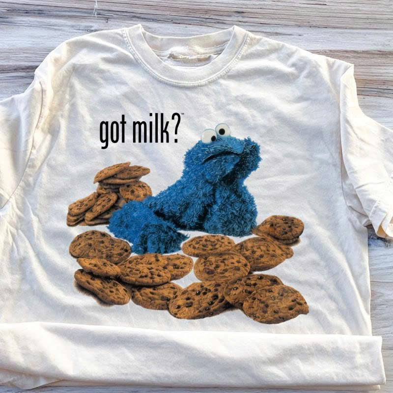 GOT MILK? COOKIE MONSTER GRAPHIC T-SHIRT TH-0099