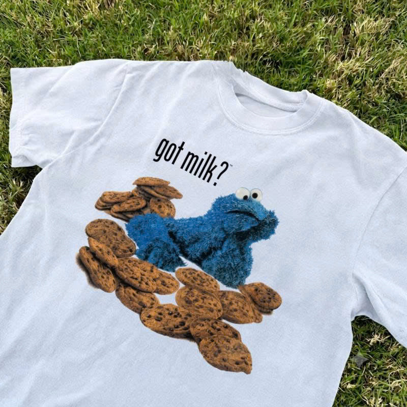 GOT MILK? COOKIE MONSTER GRAPHIC T-SHIRT TH-0099