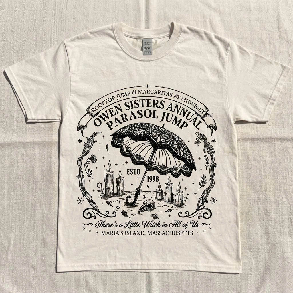 Owens Sisters Annual Parasol Jump Shirt, Practical Magic Witch T-Shirt AK-0140