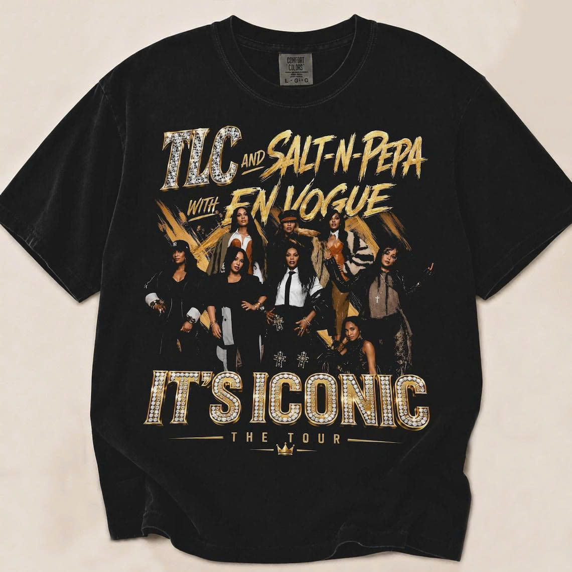 TLC Salt-N-Pepa En Vogue T-Shirt, It's Iconic Tour 2026 Tee, 90s R&B Concert T-Shirt AK-0141