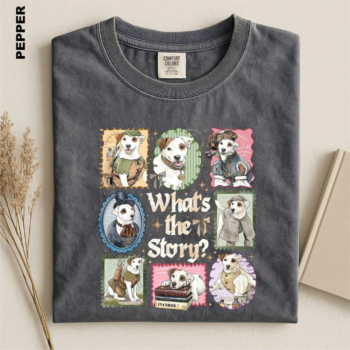 Wishbone Dog Shirt, What's The Story Tshirt, Classic Literature Dog Tee, 90s Nostalgia Dog T-Shirt AK-0143