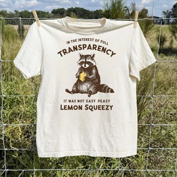 LEMON SQUEEZY RACCOON GRAPHIC T-SHIRT TH-0120
