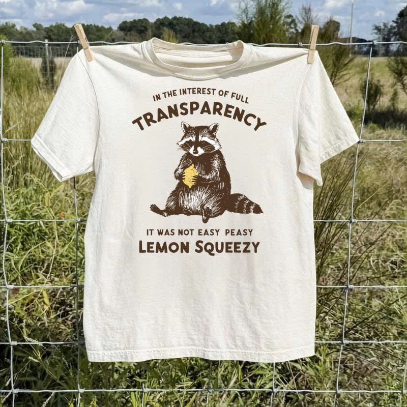 LEMON SQUEEZY RACCOON GRAPHIC T-SHIRT TH-0120