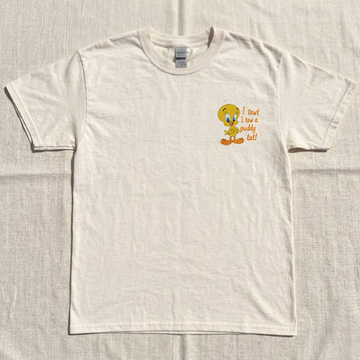 Embroidered Puddy Tat Funny Tshirt, Cute Duck Shirt For Man And Woman B-0076