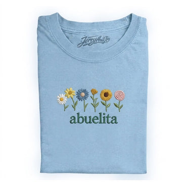 ABUELITA FLOWER GARDEN EMBROIDERED TEE CT-0045