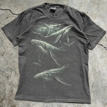 Whale T Shirt Ocean Life Graphic Tee, Marine Wildlife Top, Humpback Whale Vintage Shirt, Sea Lover Gift B-00205