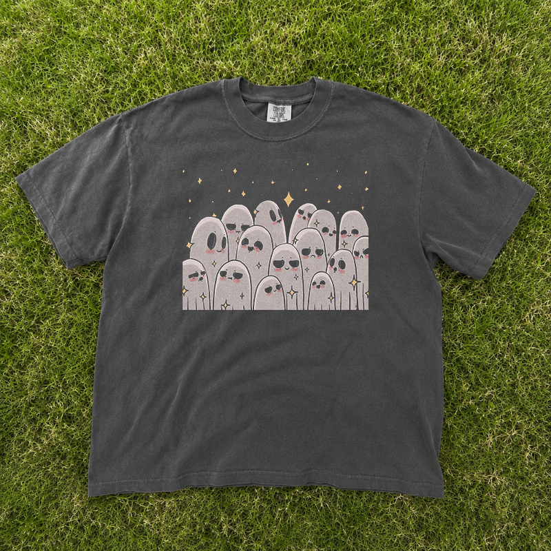 Halloween Ghost Gang Graphic T-shirt, Spooky Season Vibes, Funny Shirt B-00161