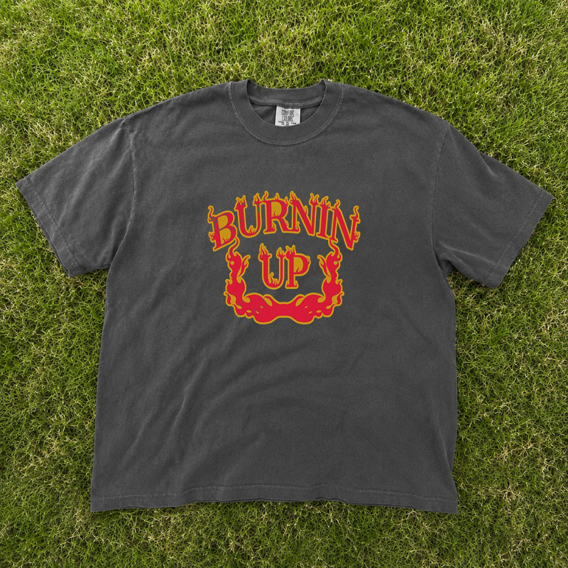 Retro The Burning Up Music Printed T-shirt, Festive 2000s Pop Rock Shirt B-0068